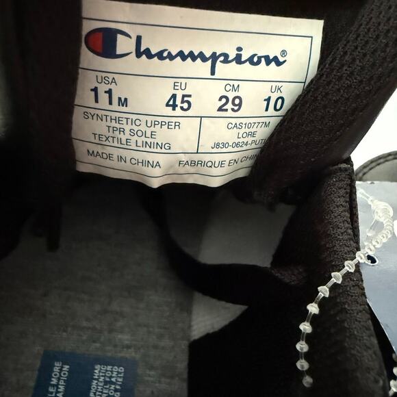 Champion Court Classic Style Men's US 11M Sneakers Black White Grey Retro Look - Picture 11 of 11